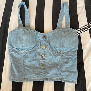 Cute!! Light Denim Top NWT